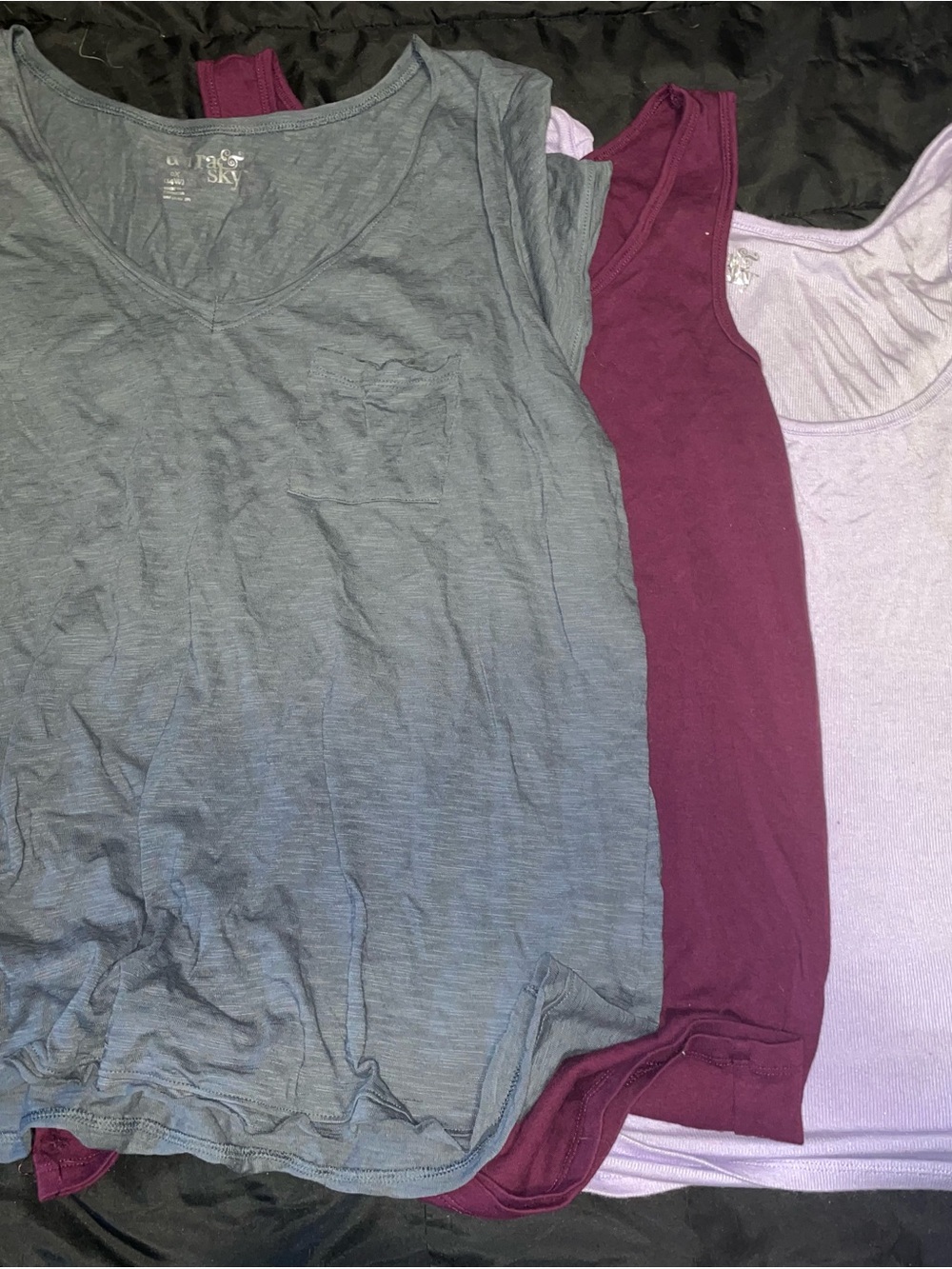 Terra & sky Women’s V-Neck shirt and Tank Top lot 0XL
